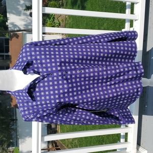 Black Friday Sale:Lands' End Long Sleeve Shirt with Geometric Pattern, NWOT, 16